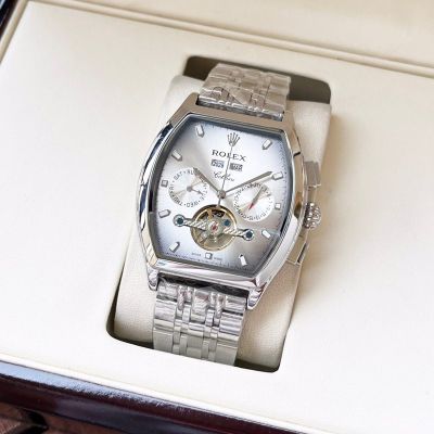 Rolex Geneve Cellini 82S7 Movement 316L Steel 42mm Green/White Face Watch